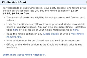 Kindle matchbook